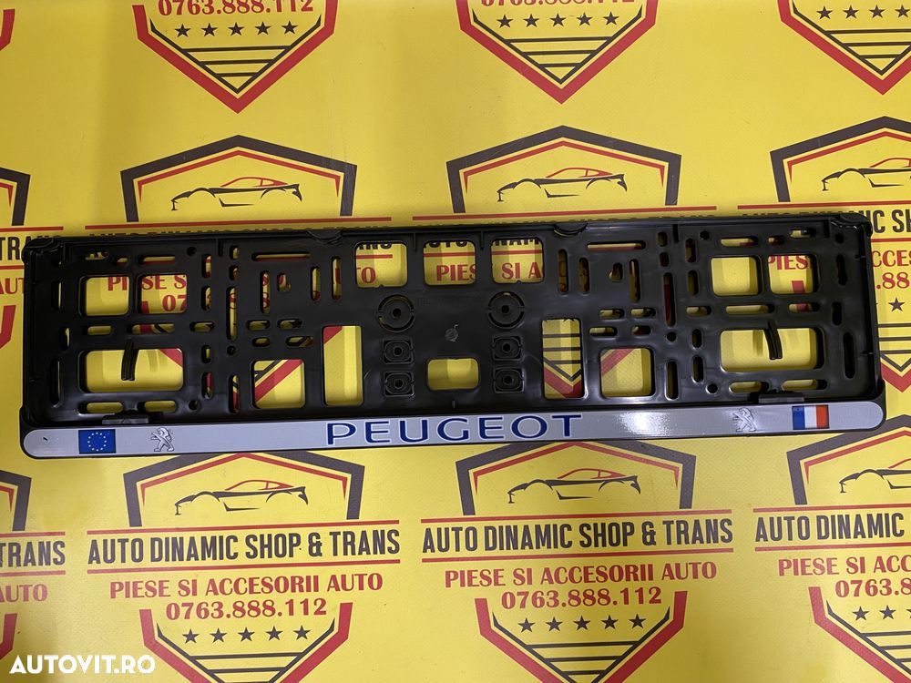 Set 2 suporti numar numere inmatriculare Kia Mitsubishi MOTORS Peugeot - 6