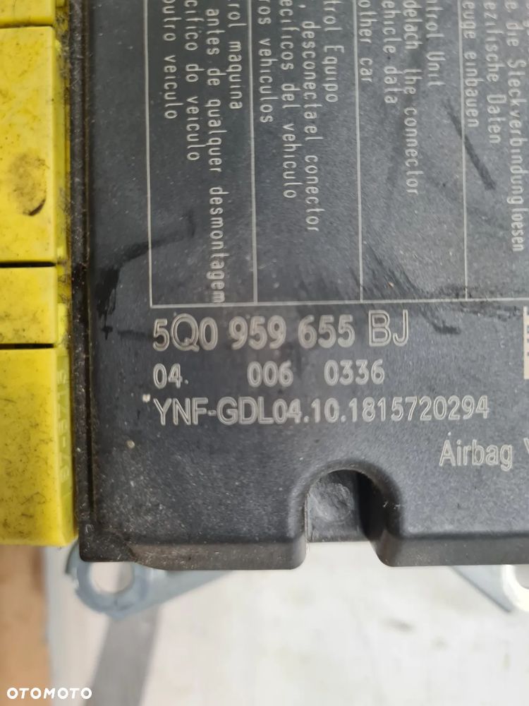 VOLKSWAGEN GOLF VII SENSOR PODUSZEK AIRBAG 5Q0959655BJ - 6