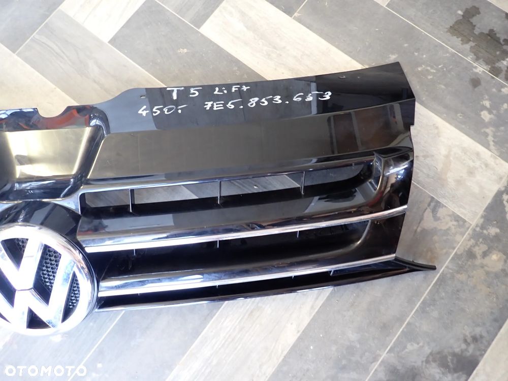 VOLKSWAGEN T5 LIFT 7E5853653 GRILL ATRAPA PRZÓD PRZEDNIA - 3