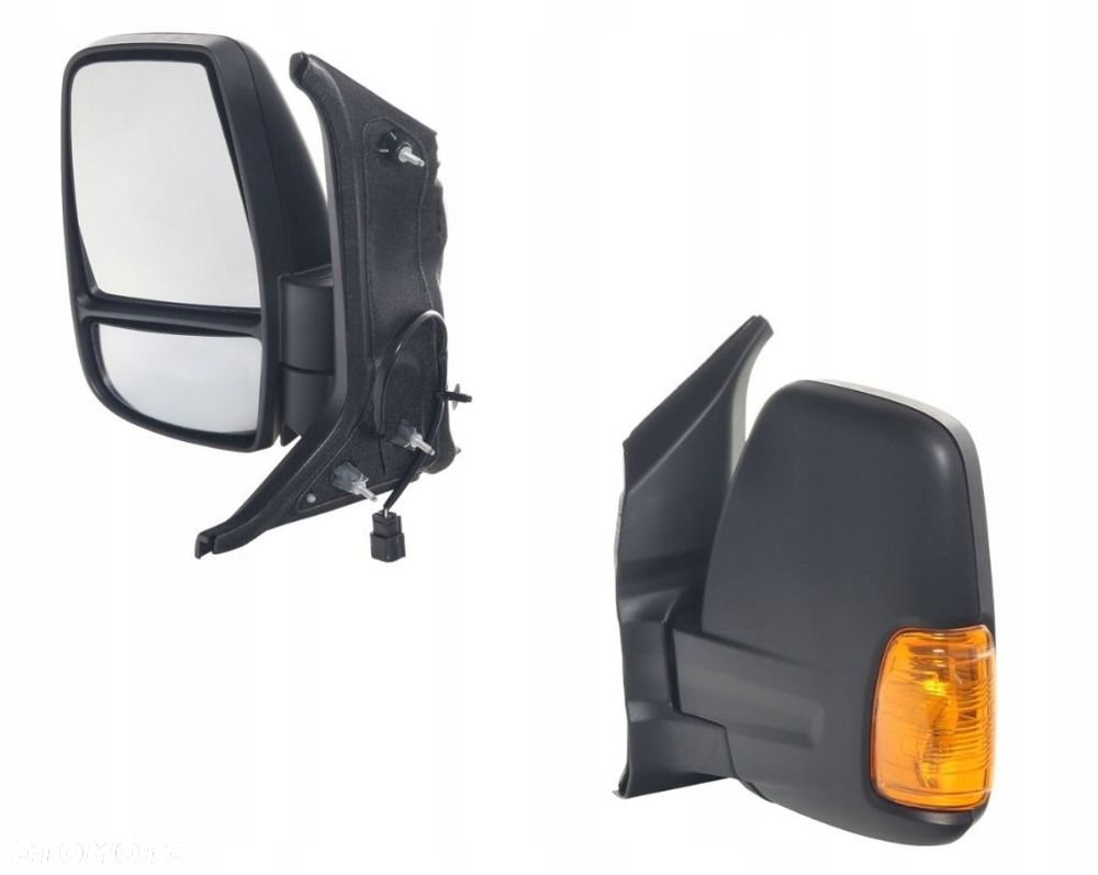 Lusterko Ford Transit Tourneo 14-19 Lewe Manualne Migacz Żółty Krótkie - 1