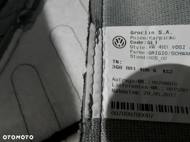 FOTEL FOTELE KANAPA SIEDZISKO Z PODNOZKIEM PRAWE LEWE POSZYCIE TAPICERKA SKORA GRIGIO / SCHWARZ KCZ KCZ VOLKSWAGEN ARTEON 3G8 ORYGINAŁ - 17