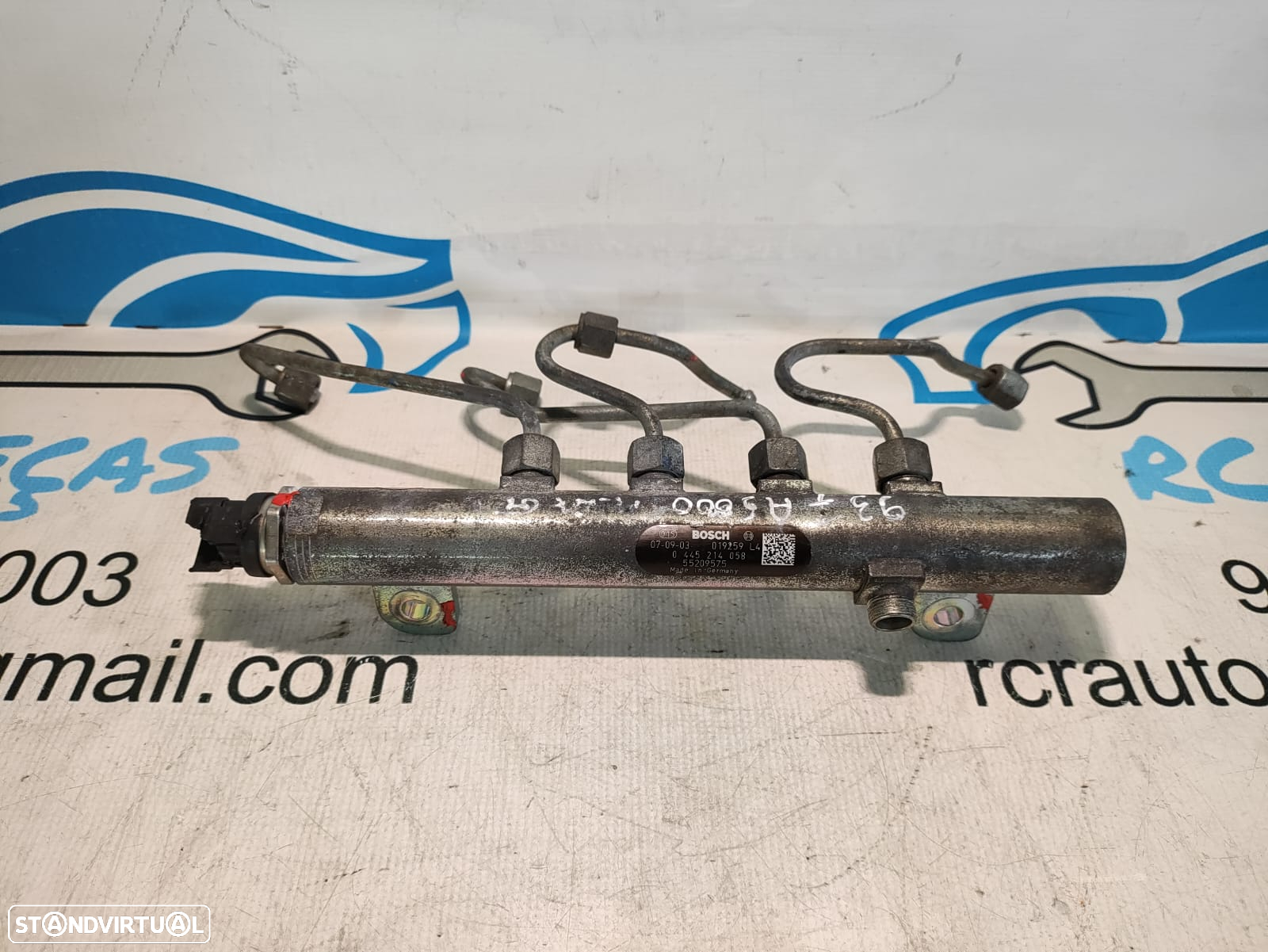 REGUA INJETOR INJETORES ALFA ROMEO GT 937 1.9 JTD 16V 150CV 937A5000 0445214058 55209575 ALFA 159 147 FIAT CROMA INJECTOR INJECTORES - 3