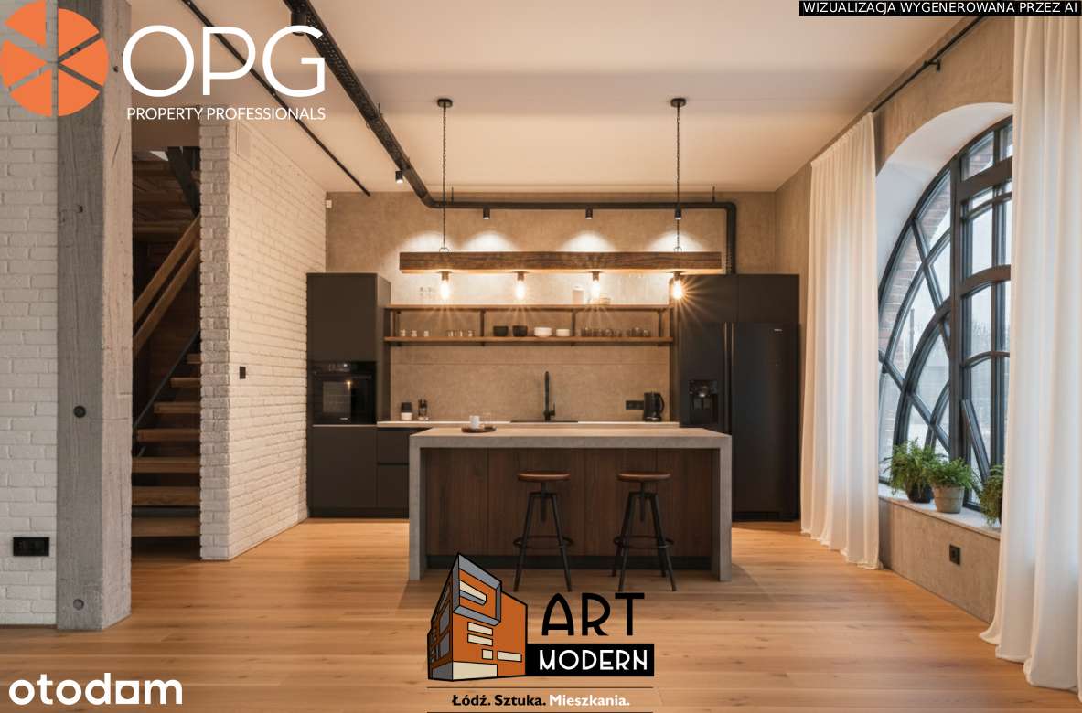 Dwupoziomowy Loft z tarasem, 2 łazienki,Centrum- oddany do użytkowania