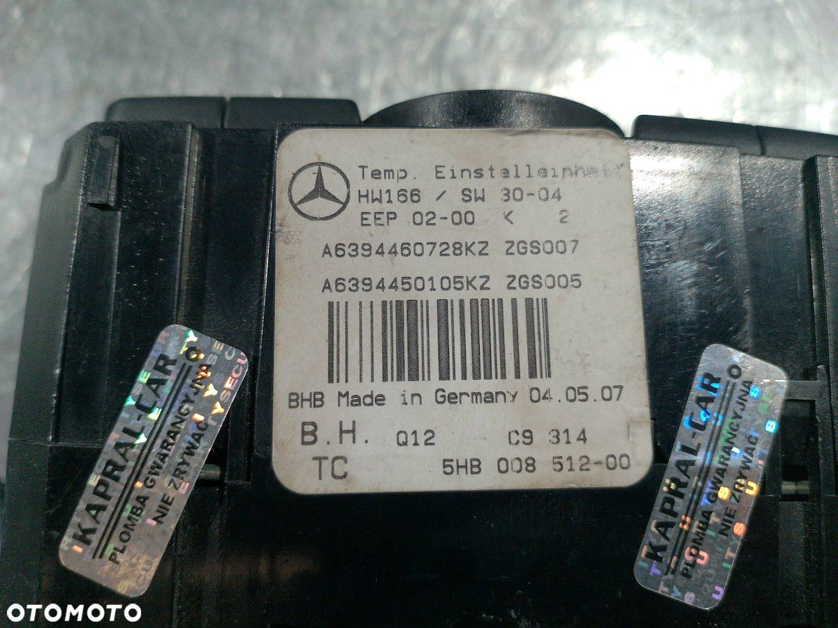 PANEL NAWIEWU MERCEDES VITO 639 5HB008512   A6394460728KZ   A6394450105KZ - 8