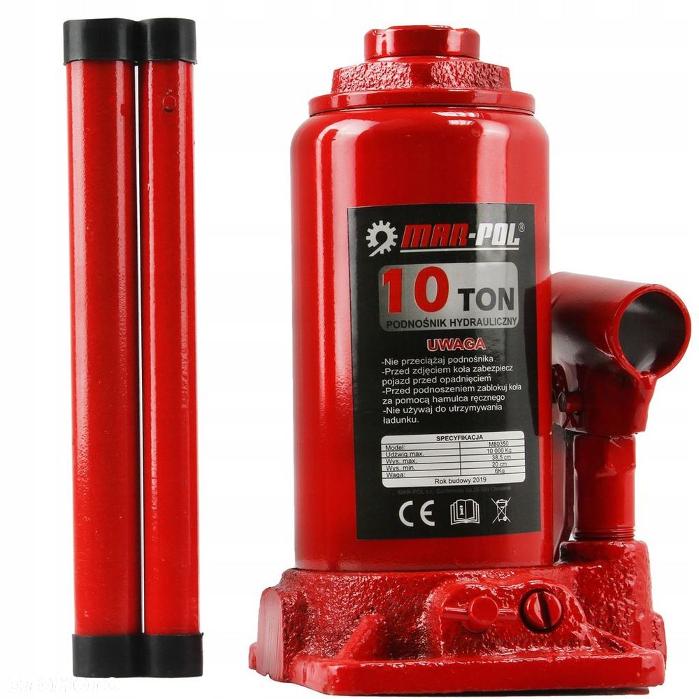 Mar-Pol Podnośnik Hydrauliczny Słupkowy 10 T Lewarek M80350 - 2