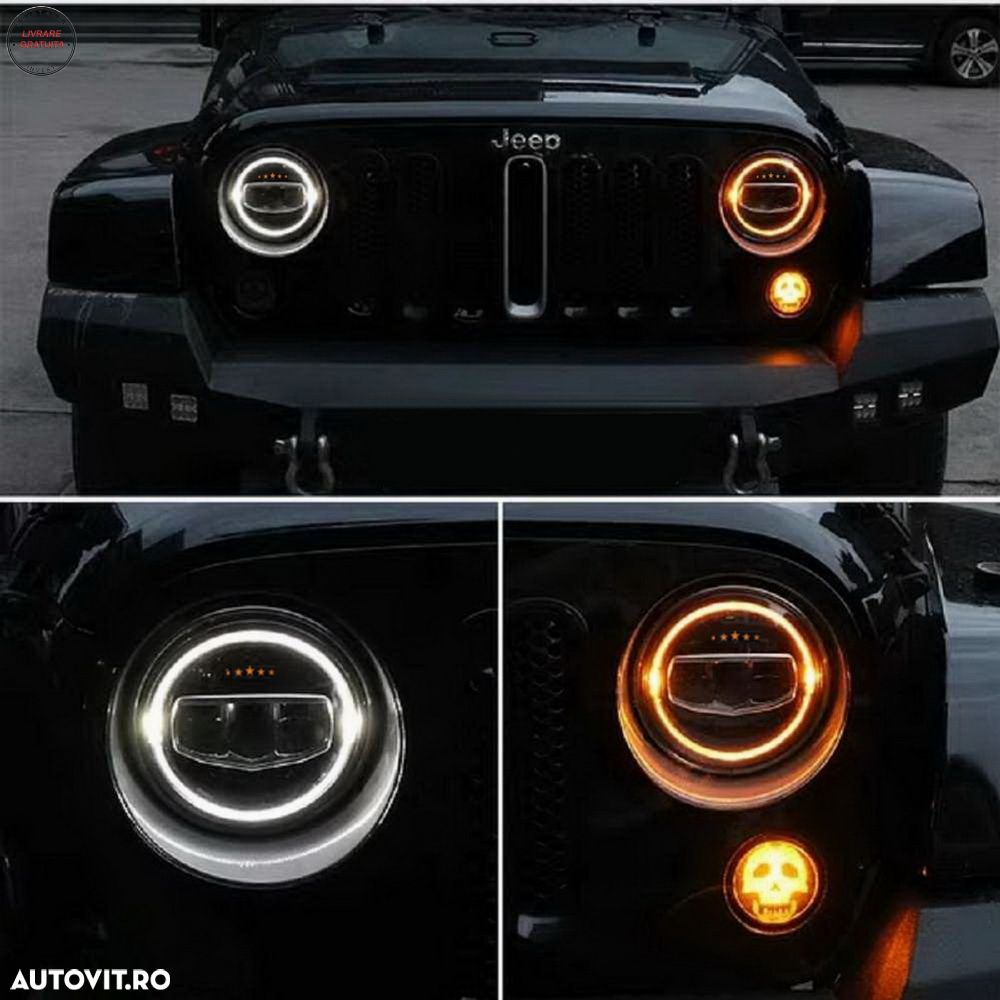 Faruri Full LED CREE Dublu Proiector Jeep Wrangler JK TJ LJ JL (1997-2017) 5 Stars- livrare gratuita - 14