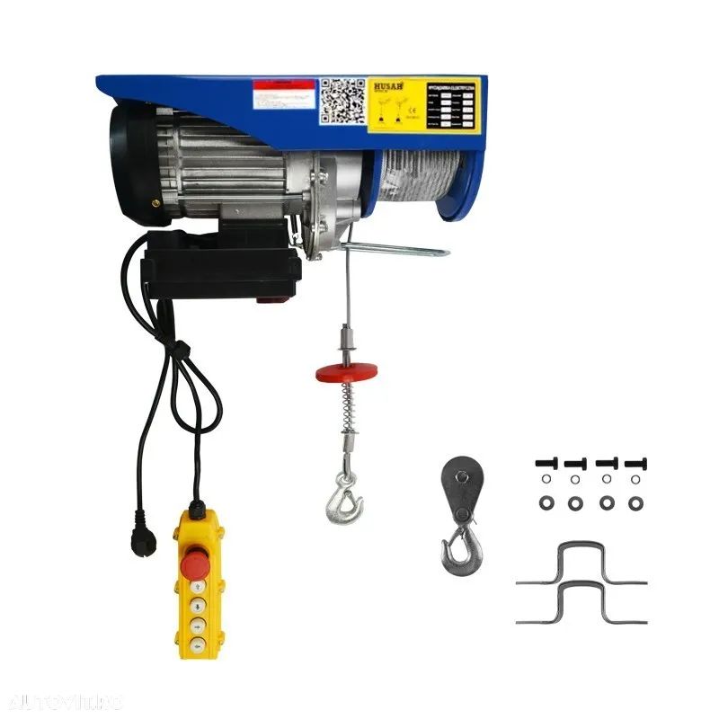 Macara,palan,electropalan HUSAR  500-990kg,18m cablu, la 230V - 1