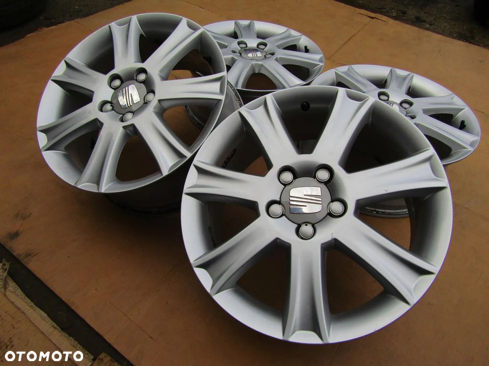 4x Felgi Aluminiowe 17 Seat Leon Altea VW Caddy Golf V VI T4 Jetta Skoda Octavia II 7 j 5x112 ET54 piasta 57,1 nr oryginału 1P0601025J - 13