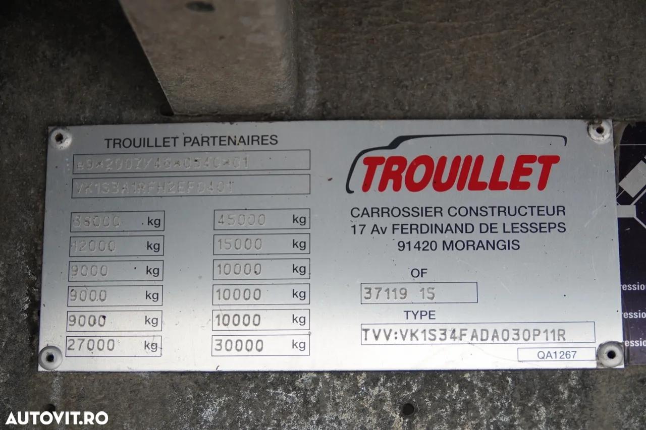 Trouillet CONTAINER / LADĂ / AXĂ RIDICATĂ / SAF / PODEA FOARTE REZISTENTĂ: ȘINĂ - 25