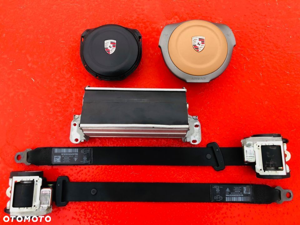 PORSCHE CARRERA 911 997 987 PODUSZKA POWIETRZNA AIRBAG KIEROWCY SKÓRA DESKA PASY PAS FOTELA naprawa - 1