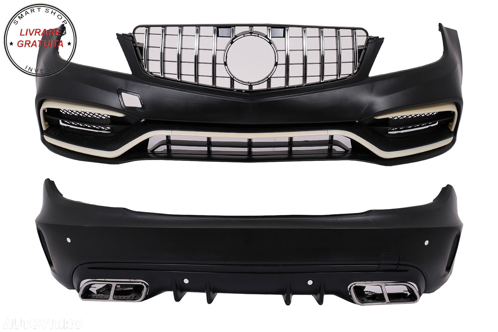 Pachet Exterior Mercedes C-Class W204 (2007-2015) Conversie la W205 C63 Design- livrare gratuita - 1