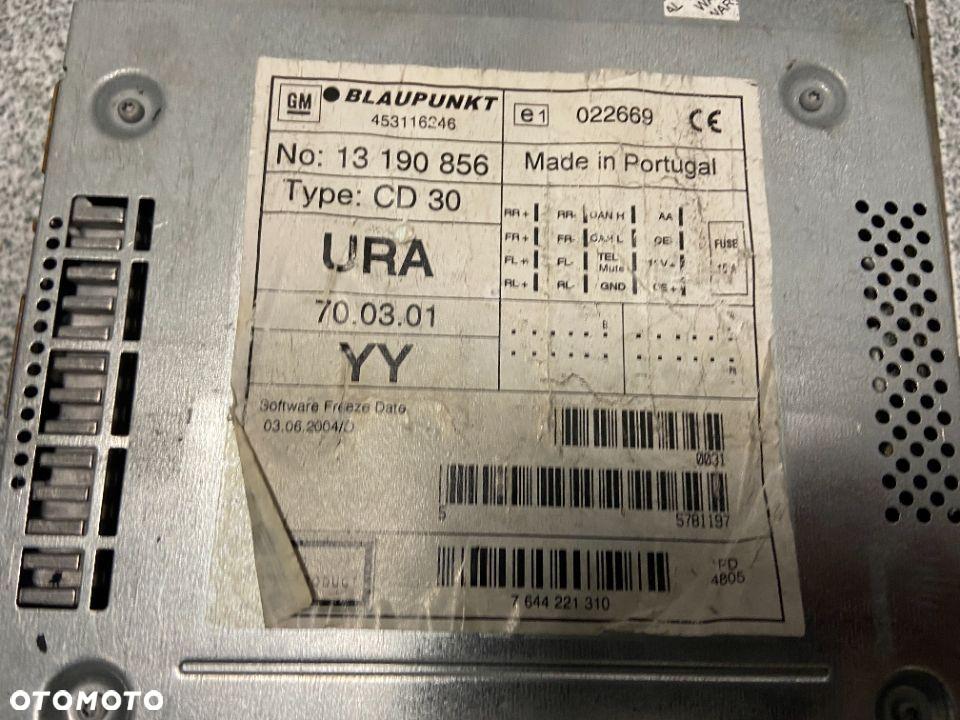 Radio CD30 + wyświetlacz Opel Astra III 13190856 - 4