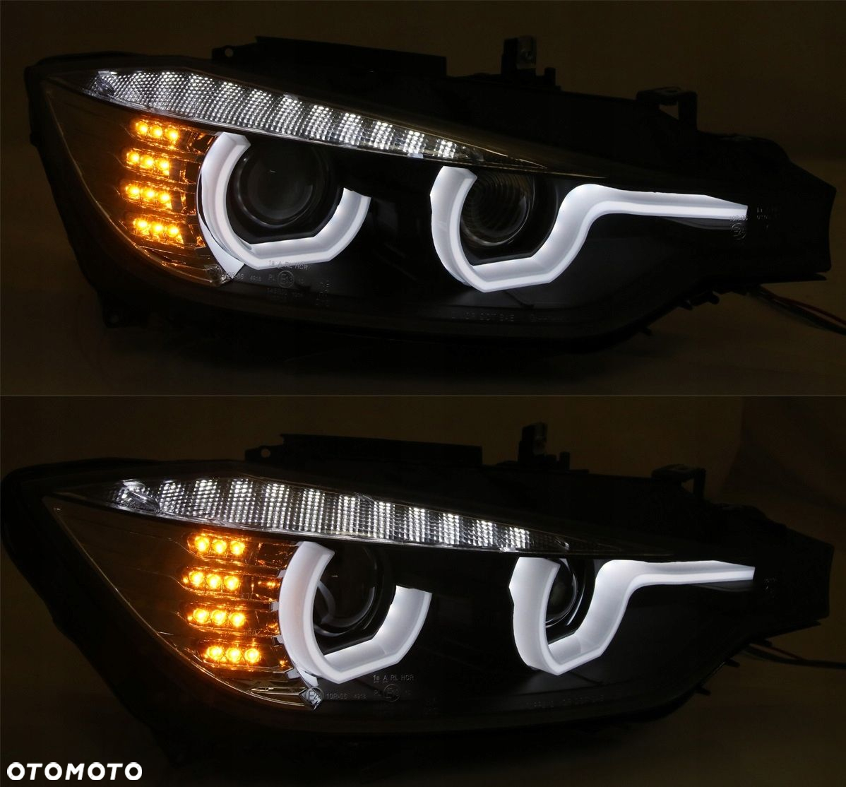Reflektory Lampy kpl Ringi Angel Engel U Led DRL Neon Tuning Bmw 3 f30 f31 - 3
