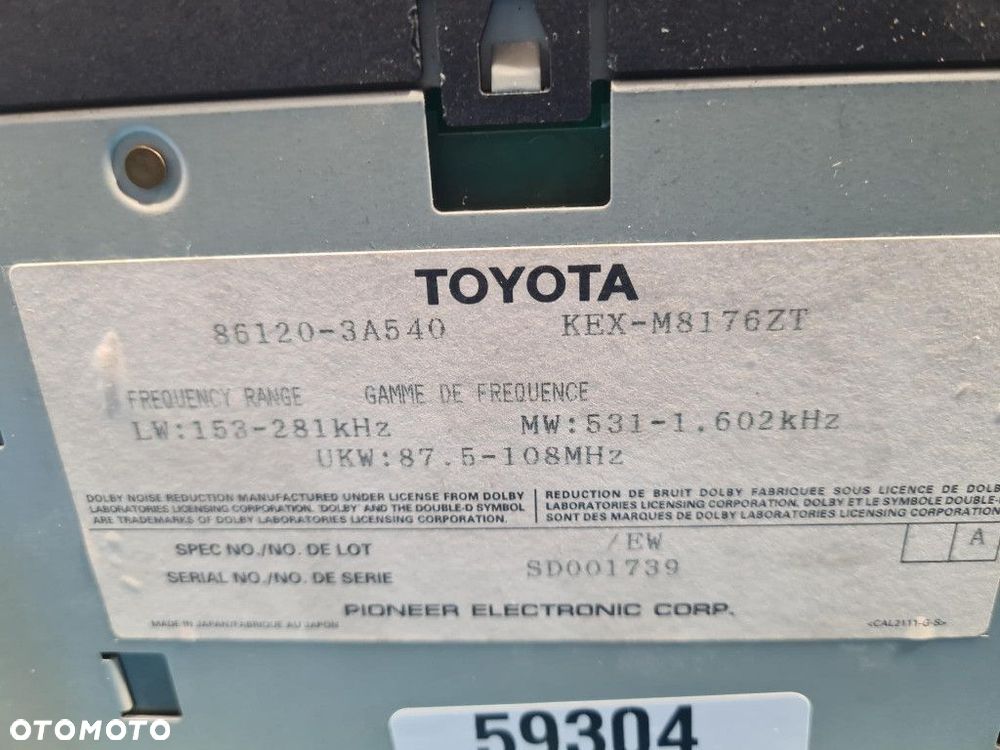 LEXUS GS300 II RADIO KEX-M8176ZT 202 2JZGE - 3
