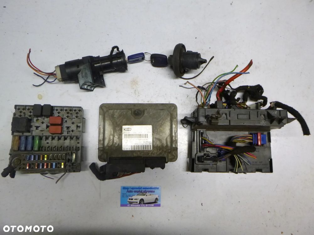 ZESTAW STARTOWY FIAT PANDA II 1,2 8V  2004r  STEROWNIK  IAW4AF.SP   55190098 - 1
