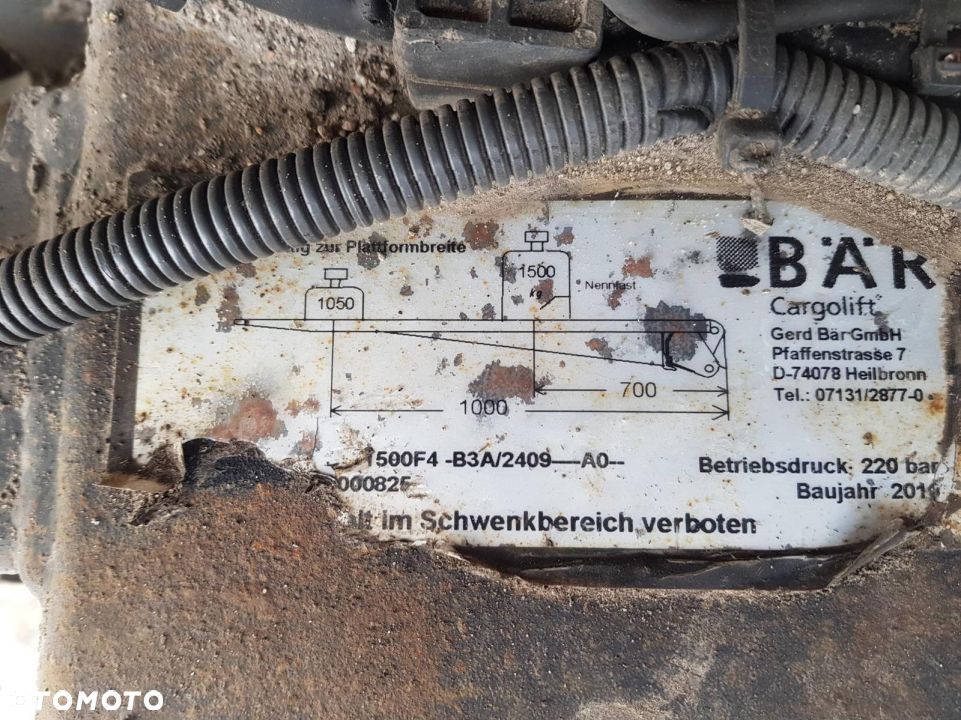 WINDA ZAŁADOWCZA MERCEDES ATEGO 1222L BAR SKŁADANA 2010 - 2