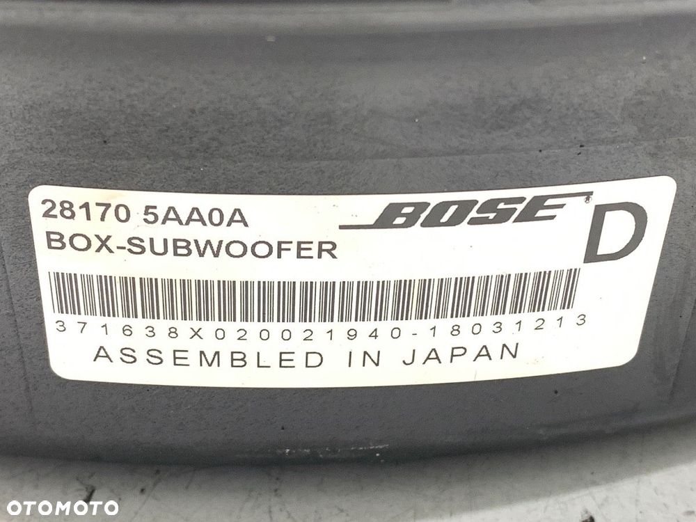 SUBWOOFER - 212.00 PLN - NISSAN X-TRAIL III (T32_, T32R, T32RR) 2013 - 2022 1.6 DIG-T (T32) 120 kW - 5