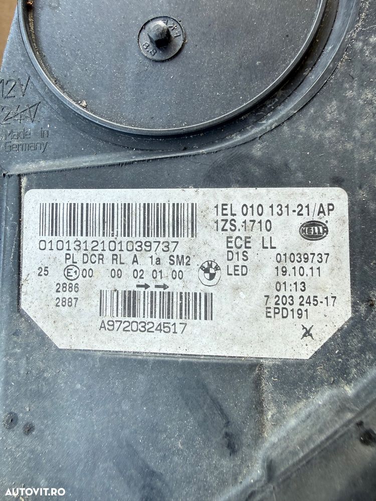 Faruri Bi-Xenon BMW F10 F11 (2010-2013) - ORIGINALE BMW - Volan Stânga pret pe bucata - 4