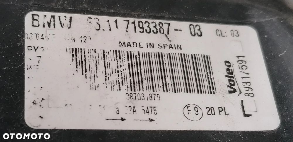 BMW 1 E87 08r LAMPA LEWY PRZÓD PRZEDNIA 7193387 EUROPA - 4