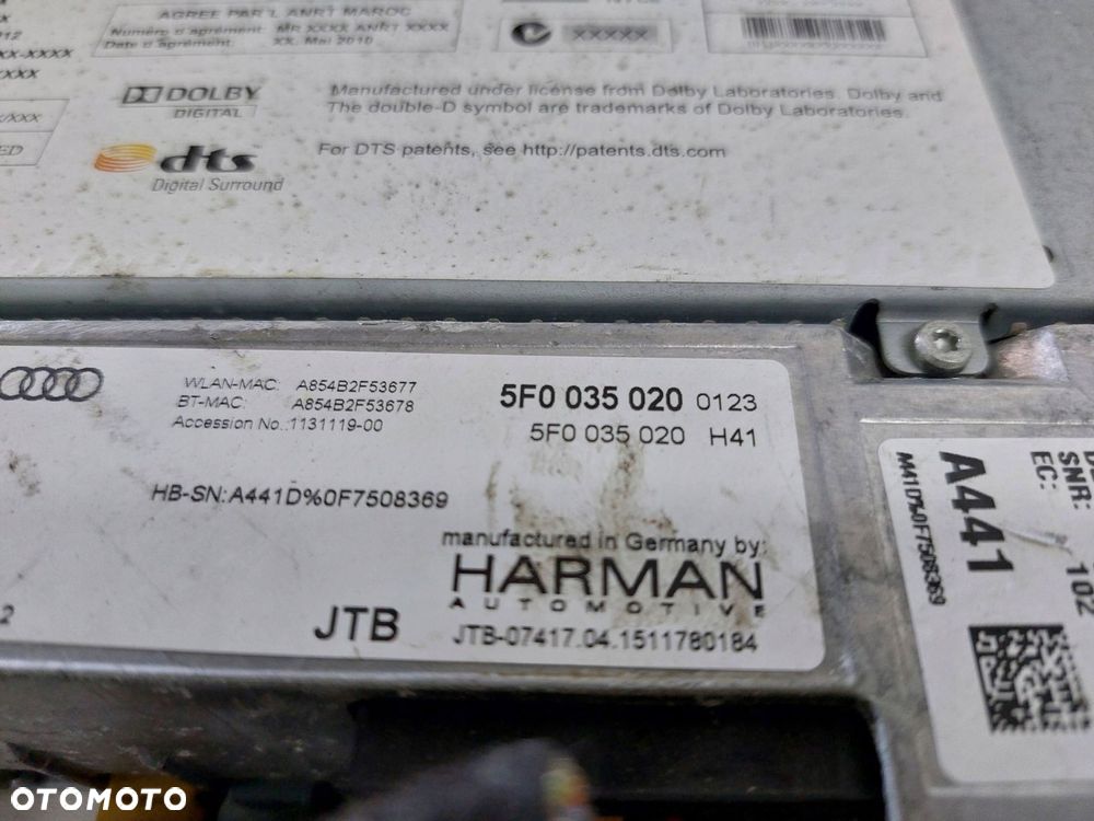 seat leon iii 5f0 czytnik nawigacji radio multimedia mib2 5f0035020 - 6