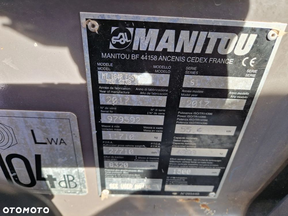 Manitou MT 1840 jak JCB 540-170 M490 - 9