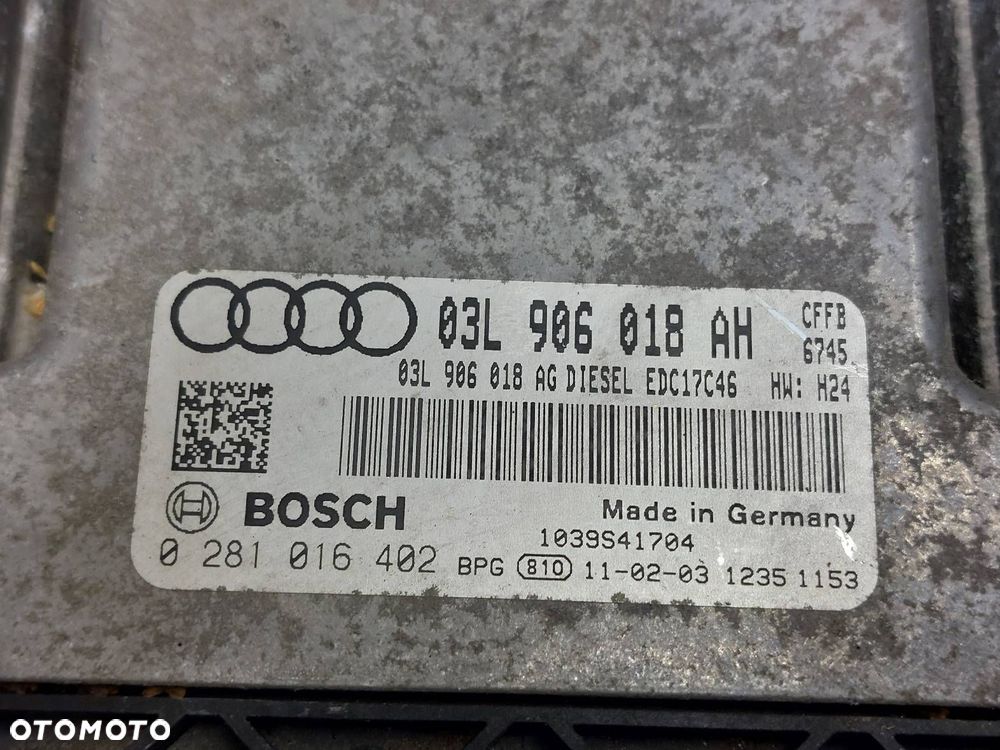 ZESTAW STARTOWY AUDI A3 8P 2.0 TDI 03L906018AH 8P0920932G - 2