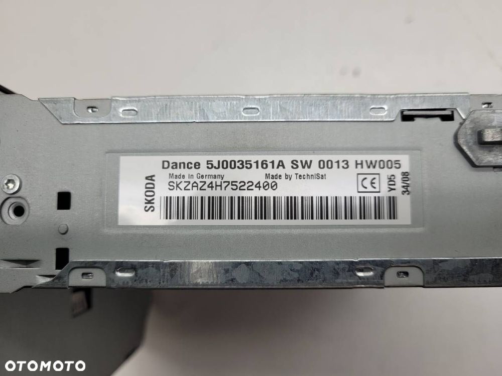 RADIO ODTWARZACZ CD SKODA FABIA II 5J0035161A - 8