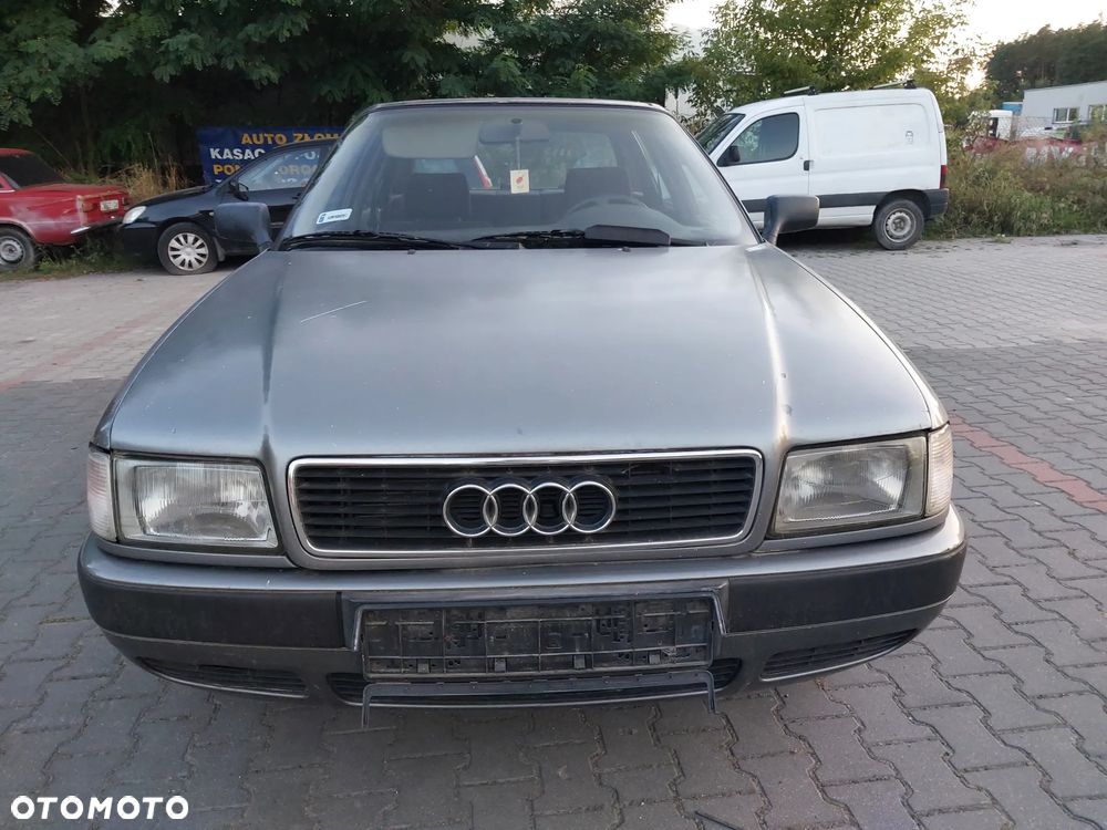 Przód kompletny Audi 80 B4 2.0 Benzyna kolor LY7P zderzak maska lampa błotnik atrapa grill chłodnica pas przedni wzmocnienie czołowe KOMPLET - 1