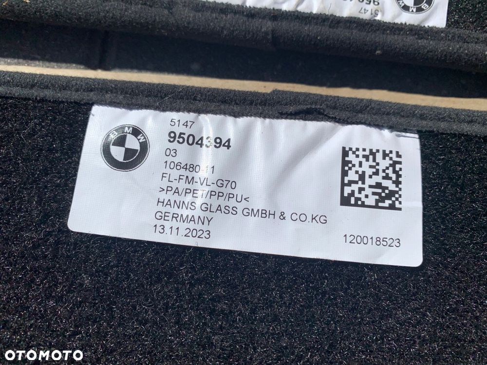 DYWANIKI WELUROWE M-PAKIET BMW 7 G70 KOMPLET 5A65EC8 9504394 - 9
