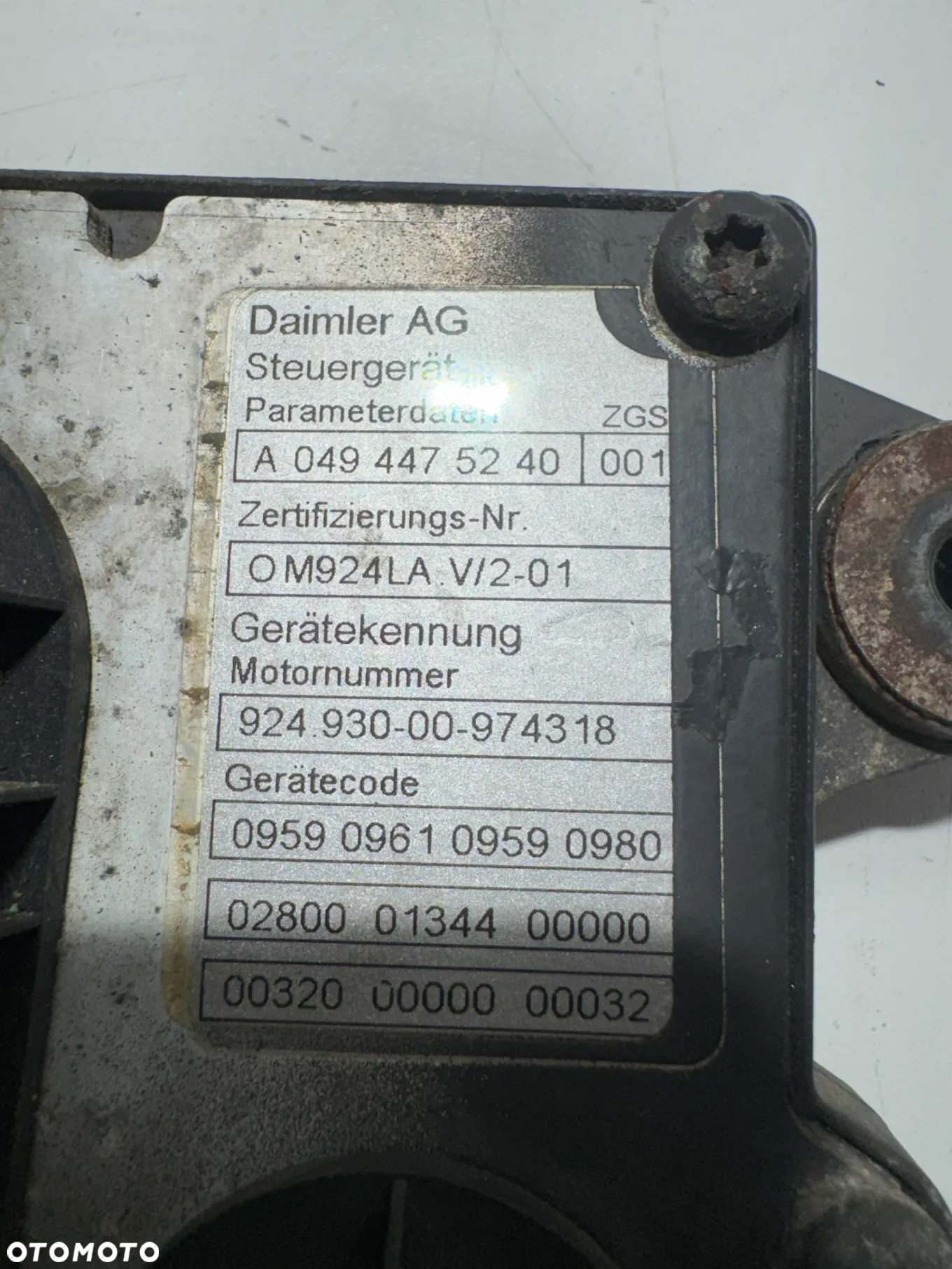 Komputer Sterownik Silnika Kluczyk Mercedes Atego II 0074465940 OM924 - 2