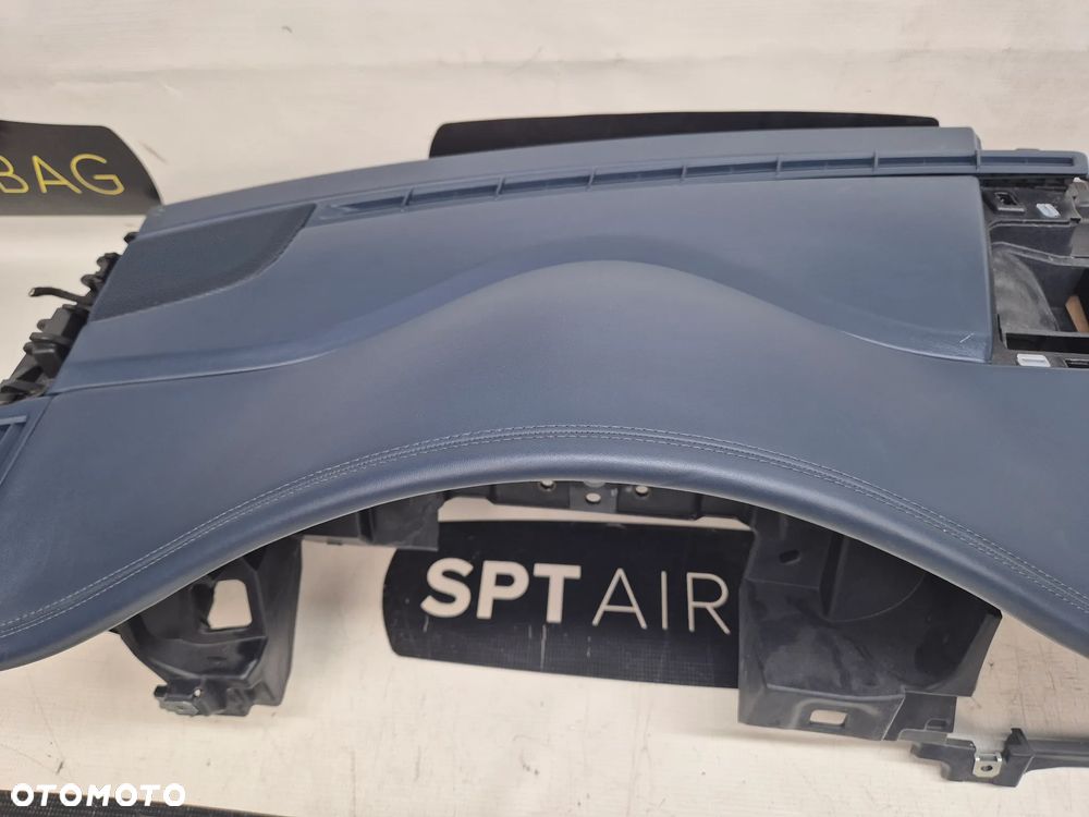 PORSCHE PANAMERA 970 DESKA ROZDZIELCZA NIEBIESKA NITKA KONSOLA KOKPIT PULPIT PODUSZKI AIRBAG AIR BAG PASY KIT SET - 4
