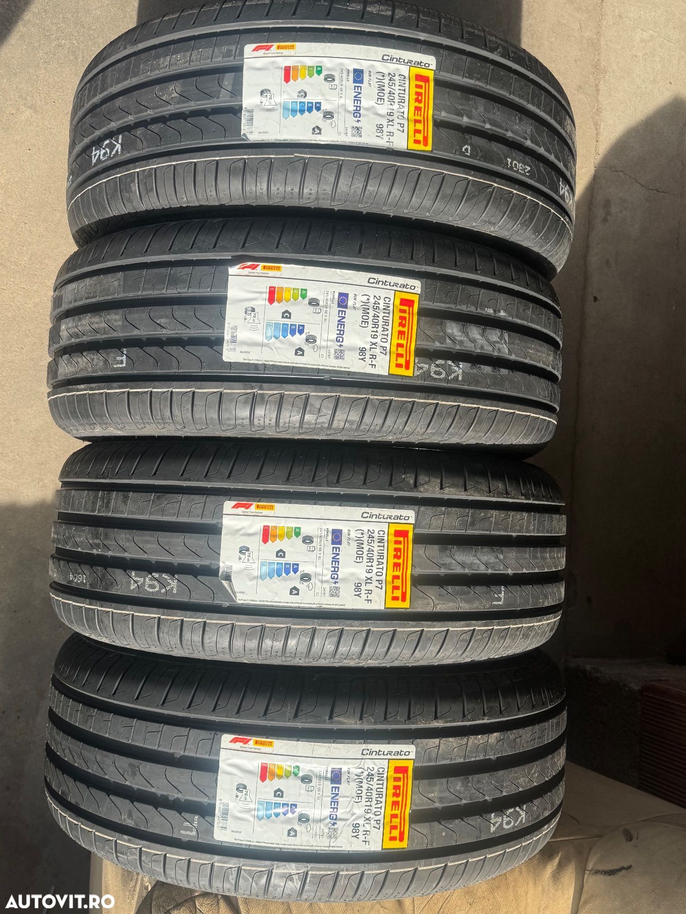 Vând anvelope 245/40/19 Pirelli de vară noi cu runflat - 1