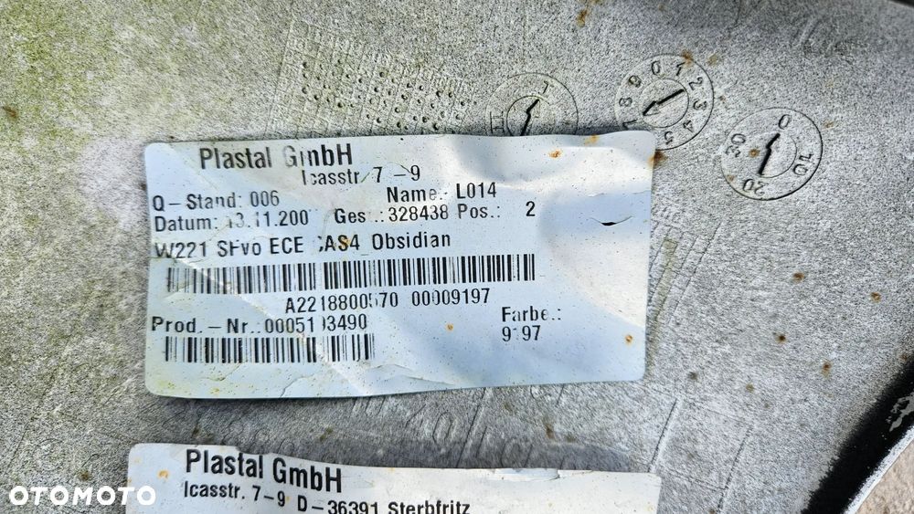 Mercedes S klasa W221 2005-2009 Zderzak przód Zderzak przedni spryskiwacze reflektorów Xenon A2218800570 - 16