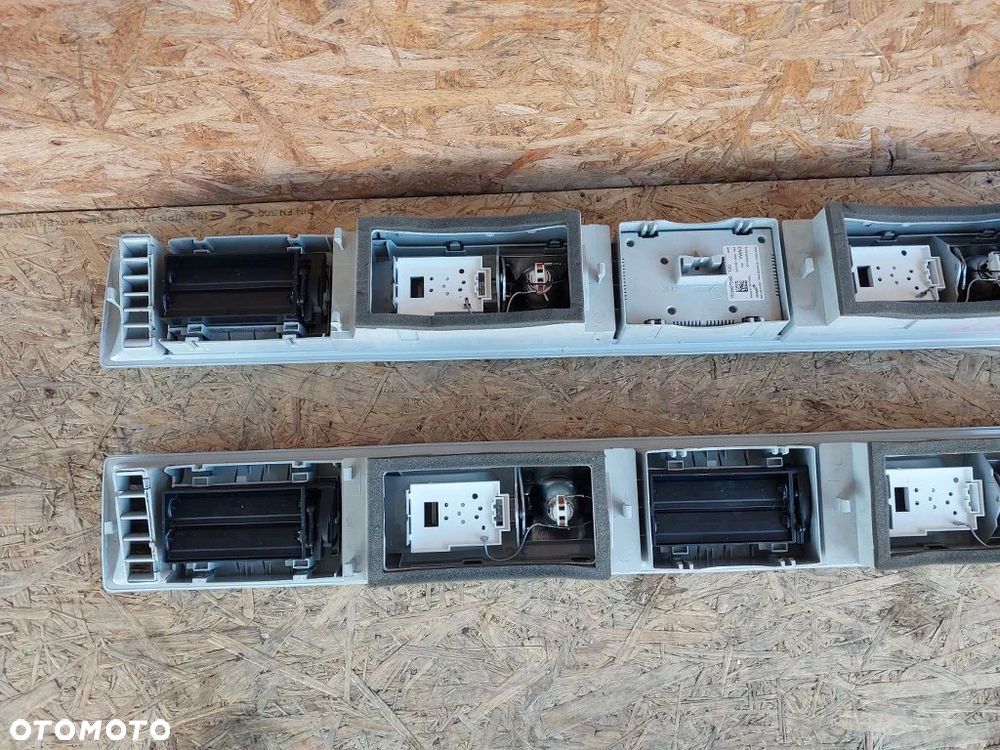 panel nawiewu klimatronik tył kratki nawiewu lampki podsufitki vw multivan caravelle t6 7E0907049 7E5947291 - 8