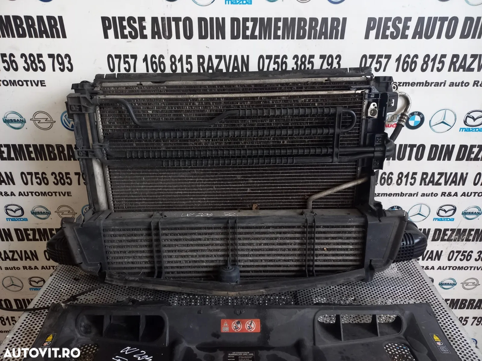 Grup Radiatoare Radiator Apa Clima Intercooler Termocupla Traversa Capota Trager Mercedes C Class W - 4