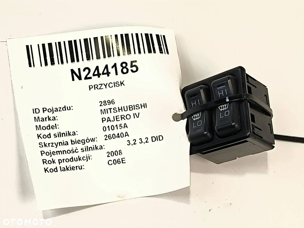 Przełączniki przyciski siedzeń lusterek blokada drzwi Mitsubishi Pajero 2008 SUV Diesel 147kW 3200cm³ - 5