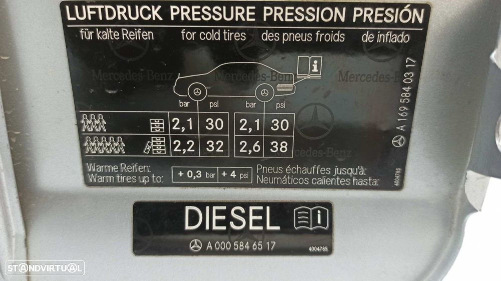 TAMPA DE COMBUSTÍVEL MERCEDES CLASE A (W169) A 180 CDI (169.007) - 4