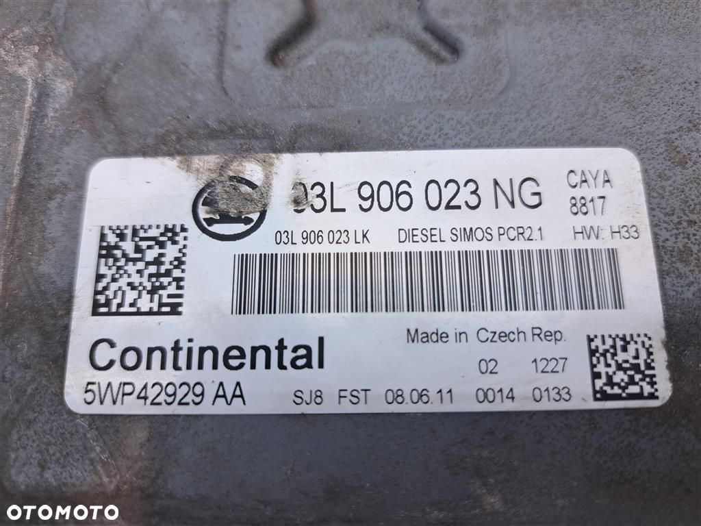 Komputer sterownik silnika Skoda Fabia II 1,6TDI 03L906023NG - 3