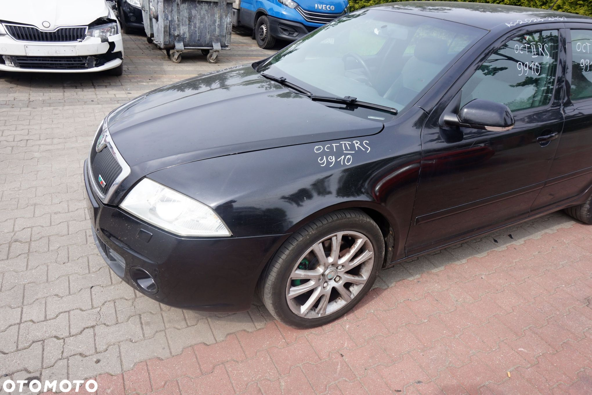 MASKA ZDERZAK BŁOTNIKI LAMPY OCTAVIA II RS 1Z3 9910  SKODA 2004-2008 CZARNY PRZÓD KOMPLETNY - 10