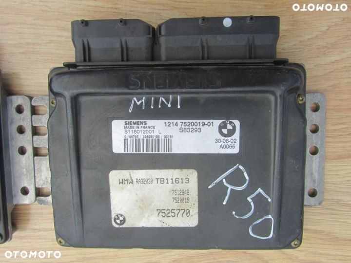 MINI R 50 52  benzyna 1,6 komputer silnika 7525770  7526784 7520675 S118012001L - 1