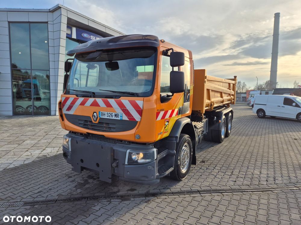 Renault PREMIUM DXI LANDER D 370 / 6X4 / WYWROTKA TYŁ / HYVA / HYDROBURTA Z BOKU / CZOŁOWNICA / NISKI PRZEBIEG / BEZWYPADKOWY / 6X4 / EURO 4 - 5