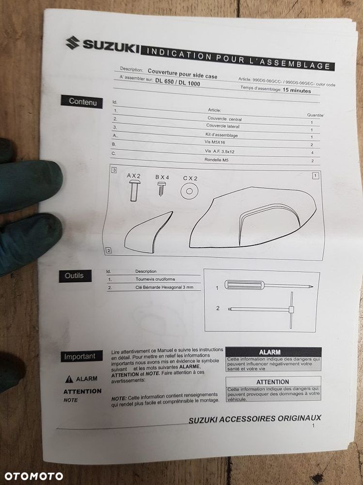 Nakładki na Kufry Suzuki V-Strom DL650 DL1000  990D0-06GCC-YD8 - 10