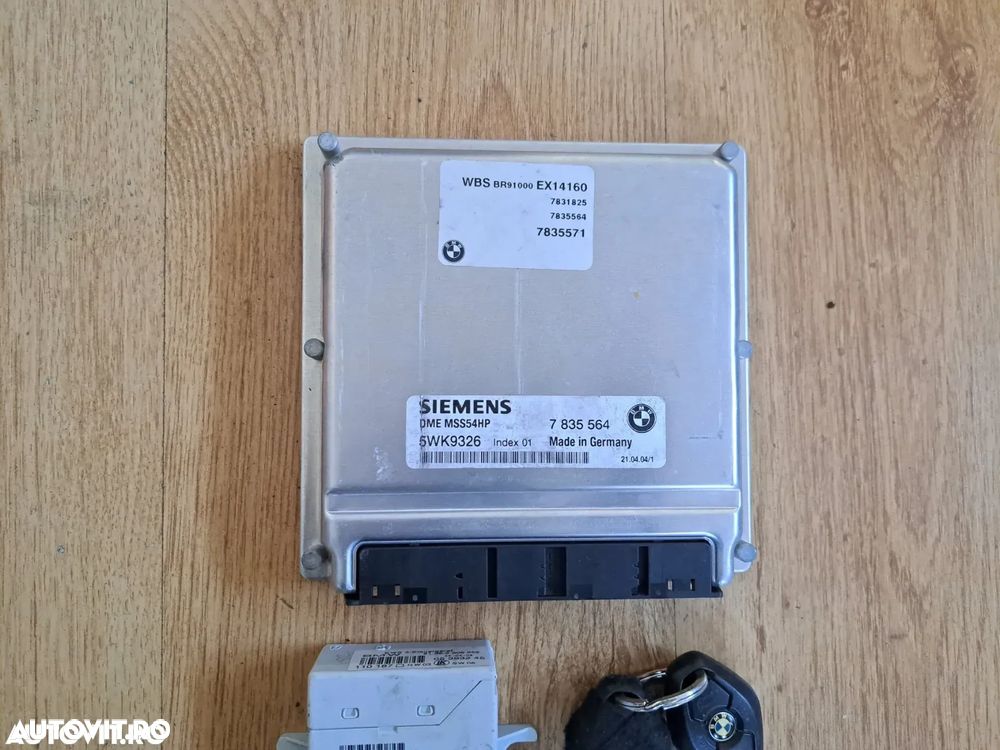 Kit pornire Calculator ecu modul unitate motor Unitate modul calculator EWS IV Cheie originala BMW E46 M3 S54 - 2