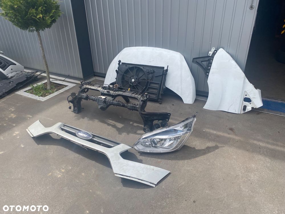 Ford Transit Custom Mk8 2016r MASKA BŁOTNIK przedni  lewy LAMPA przednia lewa REFLEKTOR grill atrapa ZDERZAK pas przedni chłodnice KOMPLETNY PRZÓD pokrywa silnika komplet chłodnic wentylator - 1