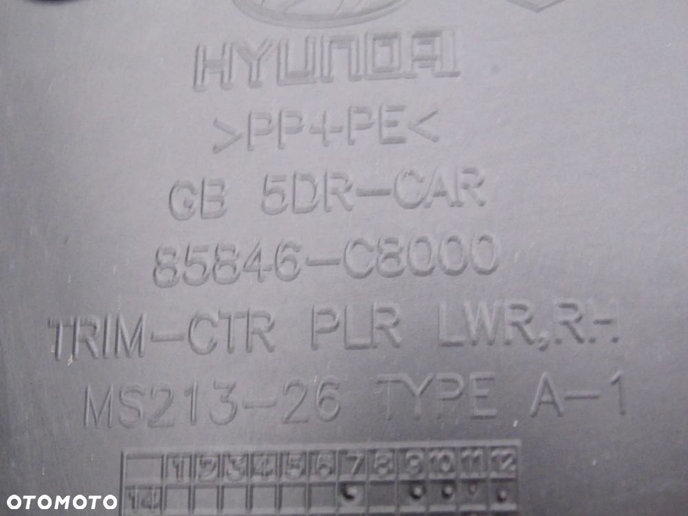 OSŁONA SŁUPKA HYUNDAI I20 II LIFT PRAWA DOLNA ŚRODKOWA - 5