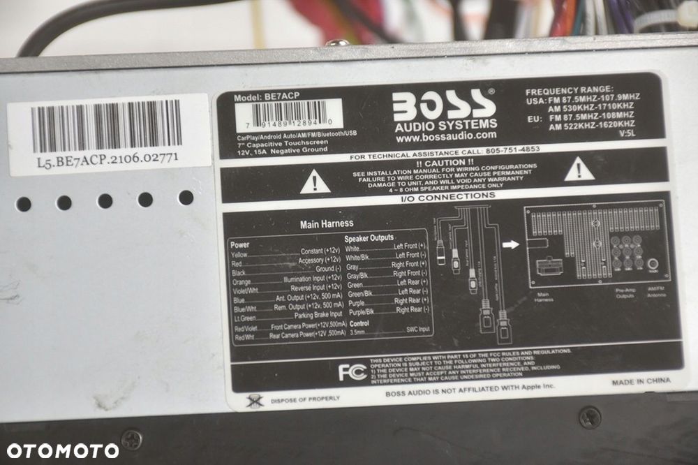radio akcesoryjne * nawigacja android applecar boss be7acp 7" 2 din - 8