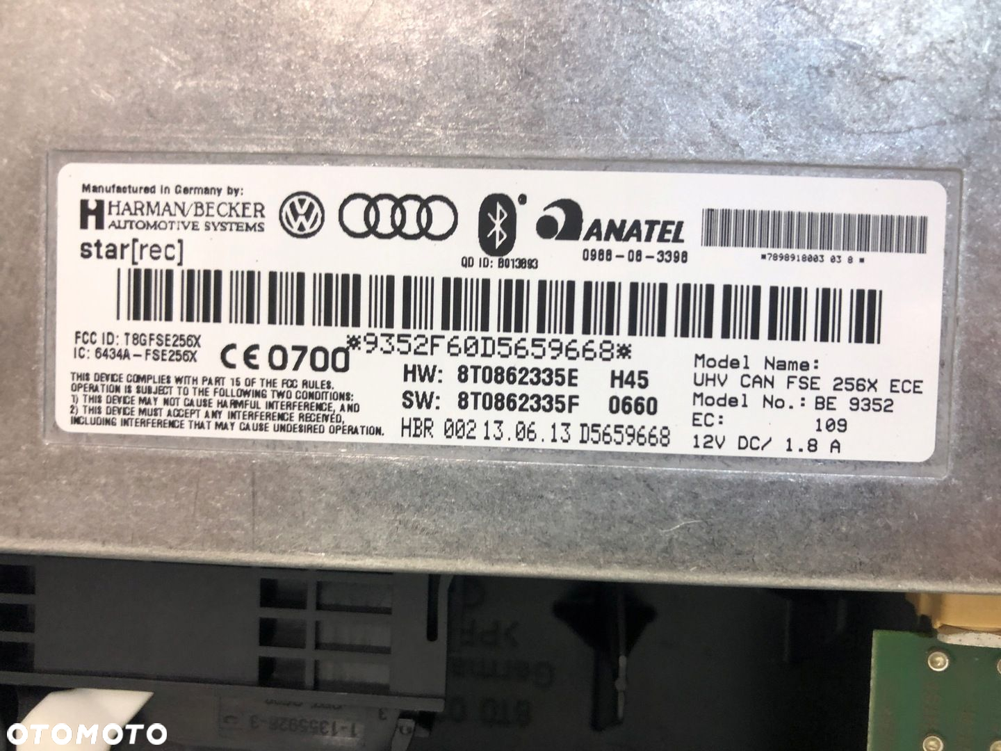 MODUŁ BLUETOOTH A4 B8 A5 8T0862335E 8T0862335F - 4