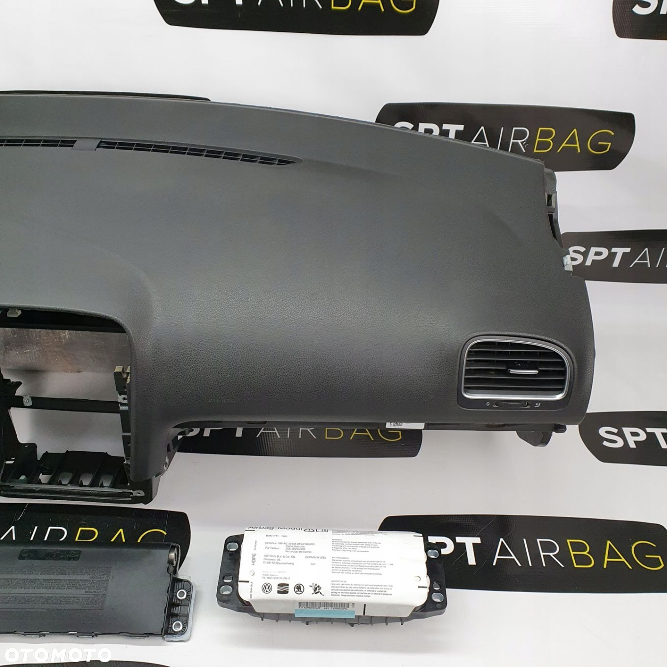 VW GOLF VI 6 DESKA ROZDZIELCZA KONSOLA KOKPIT PULPIT PODUSZKI AIRBAG AIR BAG PASY KIT SET - 4