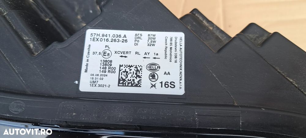 Far dreapta full led Skoda Kodiaq facelift 2022 - 2