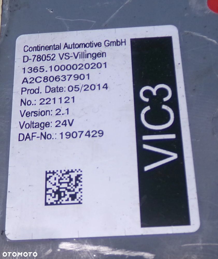 VIC 3 KOMPUTER STEROWNIK MODUŁ wer. 2.1 DAF XF 106 1907429 - 3